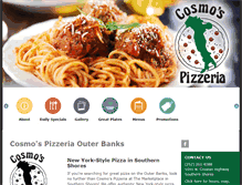 Tablet Screenshot of cosmospizzaobx.com